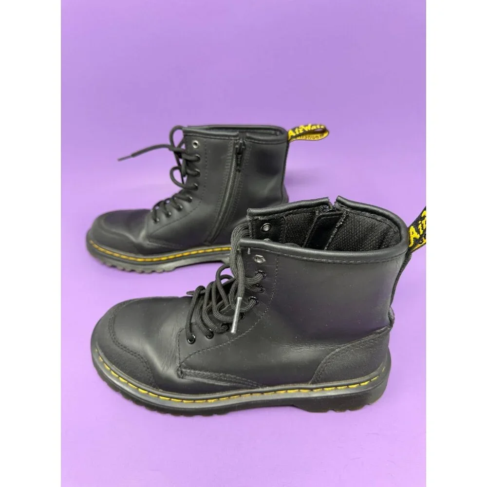 Dr. Martens Black Zavala Leather Boots Womens 5